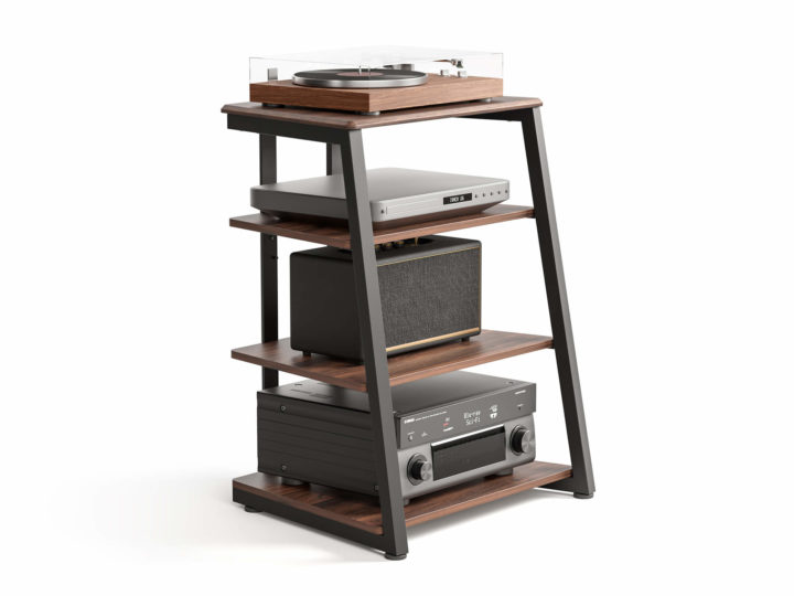 FITUEYES 4-Tier media stand – Black