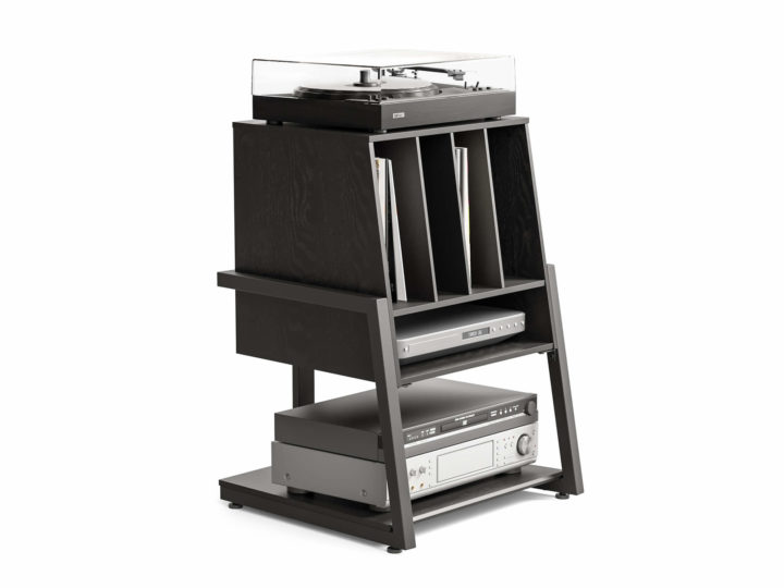 FITUEYES Record Player Stand – Black
